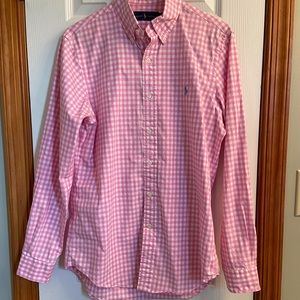 Ralph Lauren-Men’s pink & white gingham shirt